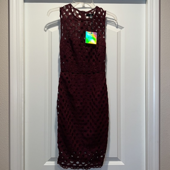 NEW Missguided Burgundy Dress - Picture 1 of 2